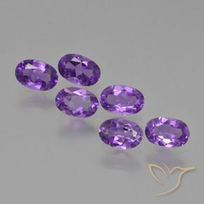 Pedras preciosas de Ametista Violeta Vívido natural de 2.48 ct, oval, VVS-VS