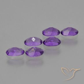 Pedras preciosas de Ametista Violeta Vívido natural de 2.48 ct, oval, VVS-VS