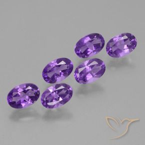 Pedras preciosas de Ametista Violeta Intenso natural de 2.51 ct, oval, VVS-VS