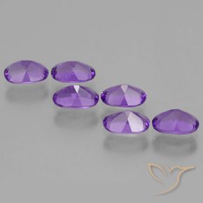 Pedras preciosas de Ametista Violeta Intenso natural de 2.51 ct, oval, VVS-VS