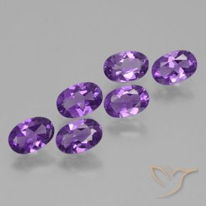 Pedras preciosas de Ametista Violeta Vívido natural de 2.36 ct, oval, VVS-VS