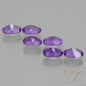 Pedras preciosas de Ametista Violeta Vívido natural de 2.36 ct, oval, VVS-VS