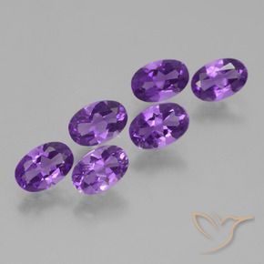 Pedras preciosas de Ametista Violeta Intenso natural de 2.56 ct, oval, VVS-VS