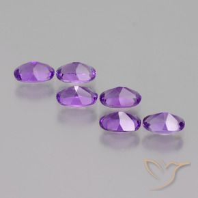 Pedras preciosas de Ametista Violeta Intenso natural de 2.50 ct, oval, VVS-VS