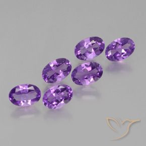 Pedras preciosas de Ametista Violeta Intenso natural de 2.54 ct, oval, VS