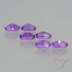 Pedras preciosas de Ametista Violeta Intenso natural de 2.54 ct, oval, VS