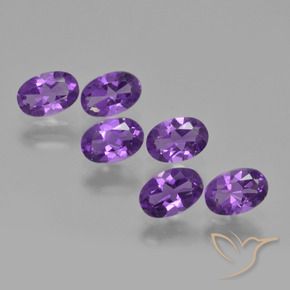 Pedras preciosas de Ametista Violeta Intenso natural de 2.48 ct, oval, VVS-VS