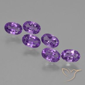 Pedras preciosas de Ametista Violeta Profundo natural de 2.49 ct, oval, VVS-VS