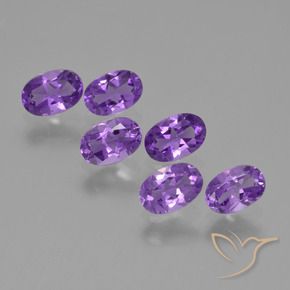Pedras preciosas de Ametista Violeta médio natural de 2.60 ct, oval, VVS-VS