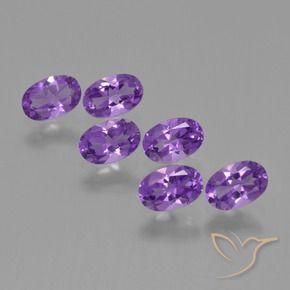 Pedras preciosas de Ametista Violeta médio natural de 2.37 ct, oval, VS