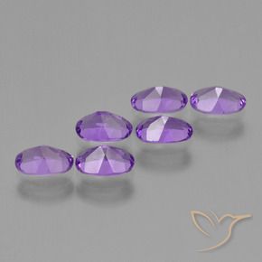 Pedras preciosas de Ametista Violeta médio natural de 2.37 ct, oval, VS