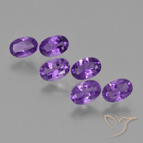 Pedras preciosas de Ametista Violeta Intenso natural de 2.43 ct, oval, VVS-VS