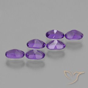 Pedras preciosas de Ametista Violeta Intenso natural de 2.43 ct, oval, VVS-VS