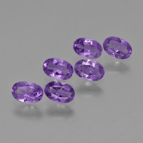 Pedras preciosas de ametista violeta profundo natural de 2,33 ct, corte oval, VS