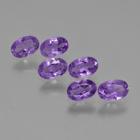 Pedras preciosas de ametista violeta profundo natural de 2,33 ct, corte oval, VS