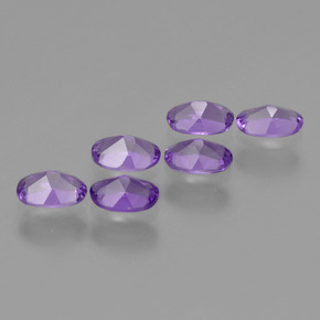 Pedras preciosas de ametista violeta profundo natural de 2,33 ct, corte oval, VS
