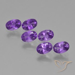 Pedras preciosas de Ametista Violeta médio natural de 2.53 ct, oval, VVS-VS