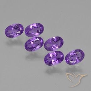 Pedras preciosas de Ametista Violeta Intenso natural de 2.53 ct, oval, VVS-VS