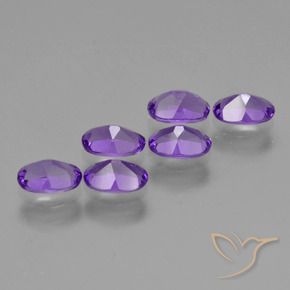 Pedras preciosas de Ametista Violeta Intenso natural de 2.53 ct, oval, VVS-VS