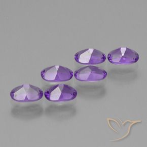 Pedras preciosas de Ametista Violeta médio natural de 2.64 ct, oval, VVS-VS