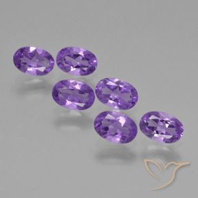 Pedras preciosas de Ametista Violeta médio natural de 2.49 ct, oval, VVS-VS