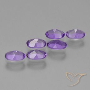 Pedras preciosas de Ametista Violeta médio natural de 2.49 ct, oval, VVS-VS