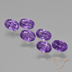 Pedras preciosas de Ametista Violeta Profundo natural de 2.46 ct, oval, VVS-VS