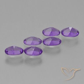 Pedras preciosas de Ametista Violeta Profundo natural de 2.46 ct, oval, VVS-VS