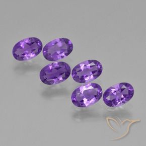 Pedras preciosas de Ametista Violeta Intenso natural de 2.41 ct, oval, VVS-VS