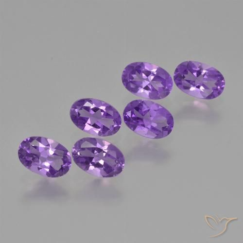 2.50ctw Natural Violeta médio Ametista, oval, VVS-VS