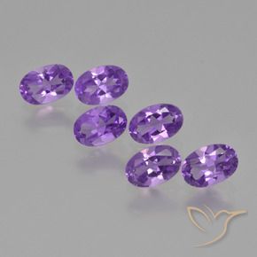 Pedras preciosas de Ametista Violeta médio natural de 2.50 ct, oval, VVS-VS