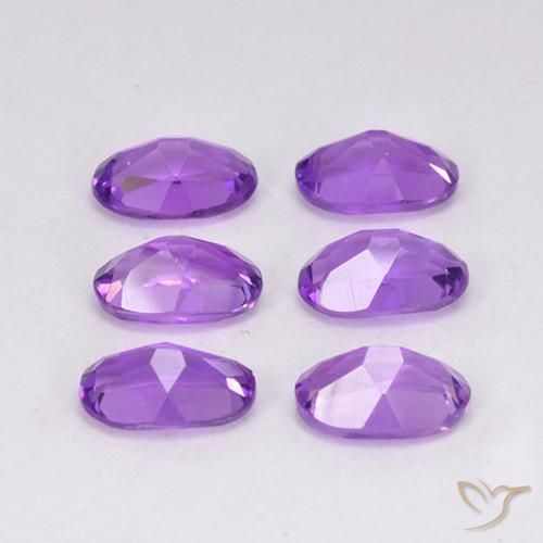 Pedras preciosas de Ametista Violeta Vívido natural de 2.54 ct, oval, VVS-VS