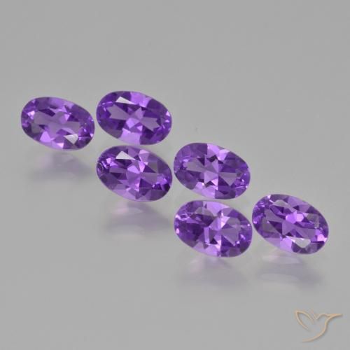 Pedras preciosas de Ametista Violeta Intenso natural de 2.51 ct, oval, VVS-VS