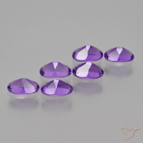 Pedras preciosas de Ametista Violeta Intenso natural de 2.51 ct, oval, VVS-VS