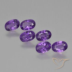 Pedras preciosas de Ametista Violeta Profundo natural de 2.29 ct, oval, VVS-VS