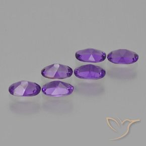 Pedras preciosas de Ametista Violeta Profundo natural de 2.29 ct, oval, VVS-VS