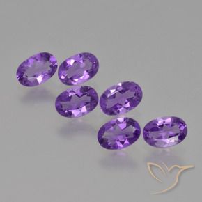Pedras preciosas de Ametista Violeta Intenso natural de 2.43 ct, oval, VVS-VS