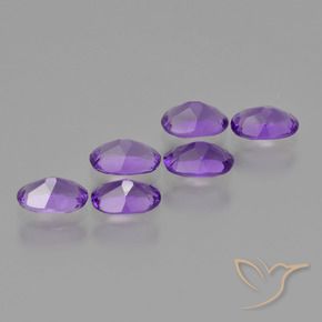 Pedras preciosas de Ametista Violeta Intenso natural de 2.43 ct, oval, VVS-VS