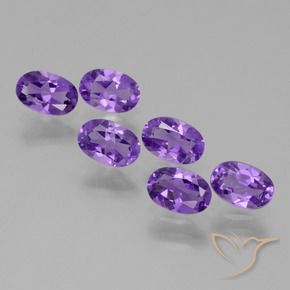 Pedras preciosas de Ametista Violeta médio natural de 2.46 ct, oval, VVS-VS
