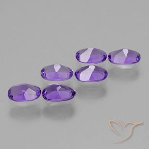Pedras preciosas de Ametista Violeta médio natural de 2.46 ct, oval, VVS-VS