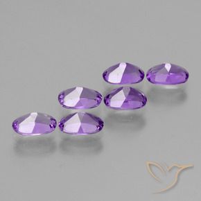 Pedras preciosas de Ametista Violeta Vívido natural de 2.56 ct, oval, VVS-VS