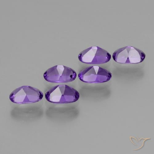 Pedras preciosas de Ametista Violeta Vívido natural de 2.58 ct, oval, VVS-VS
