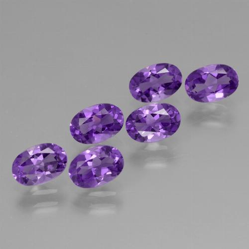 Pedras preciosas de ametista violeta natural de 2,53 ct, corte oval, VVS-VS