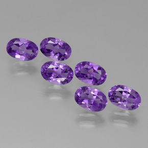 Pedras preciosas de ametista violeta natural de 2,53 ct, corte oval, VVS-VS