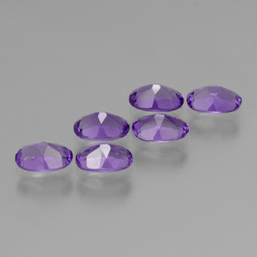 Pedras preciosas de ametista violeta natural de 2,53 ct, corte oval, VVS-VS