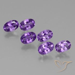 Pedras preciosas de Ametista Violeta Profundo natural de 2.44 ct, oval, VVS-VS