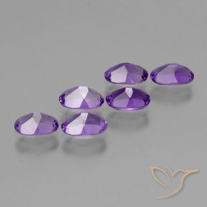 Pedras preciosas de Ametista Violeta Profundo natural de 2.44 ct, oval, VVS-VS