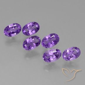 Pedras preciosas de Ametista Violeta médio natural de 2.52 ct, oval, VVS-VS