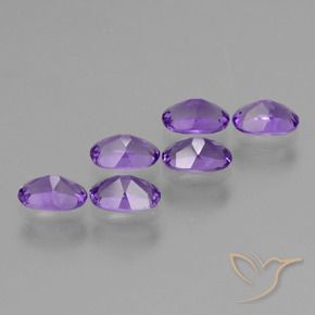 Pedras preciosas de Ametista Violeta médio natural de 2.52 ct, oval, VVS-VS