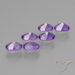 Pedras preciosas de Ametista Violeta Vívido natural de 2.59 ct, oval, VVS-VS